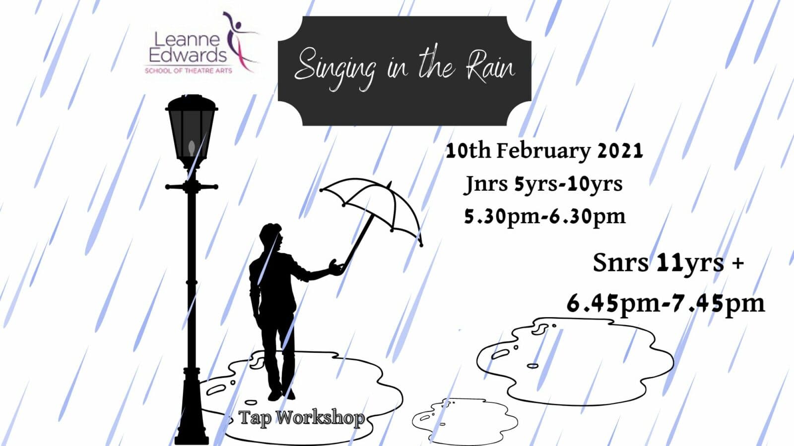 Singing in the Rain Tap Workshop